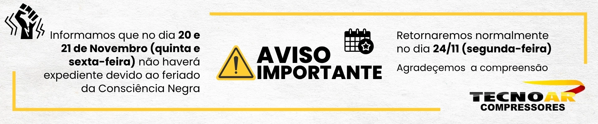 aviso consciencia negra